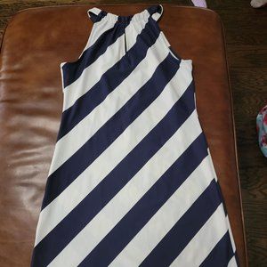 Jude Connally Blue and White Dress